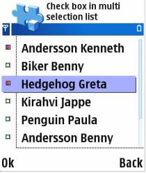 This example shows a multiselection list...