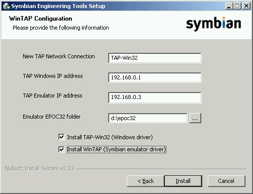 Wintap configuration